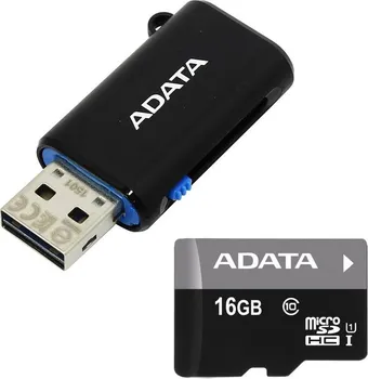 Paměťová karta Adata SDHC 16 GB Class 10 UHS-I U1 +OTG čtečka (ASDH16GUICL10-R)