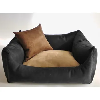 Pelíšek pro psa DELUXE Pelíšek pro psa - grafit / cappuccino / hnědá - káva s mlékem