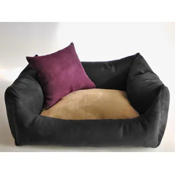 Pelíšek pro psa DELUXE Pelíšek pro psa - grafit / cappuccino / švestka