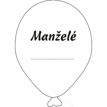 Balónek Svatební balónky Manželé s popisem černý potisk 5ks +fix na balónky Balonky.cz 1412000