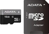 paměťová karta Adata microSDHC 16 GB UHS-I U1 + SD adaptér (AUSDH16GUICL10-RA1)