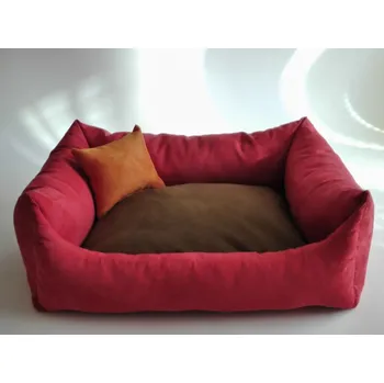 Pelíšek pro psa DELUXE Pelíšek pro psa - bordo / tmavě hnědá / oranžová