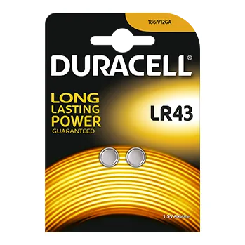 Článková baterie DURACELL Baterie alkalická 1,5V LR43,R1142 Ø11,6x4,2mm 73mAh