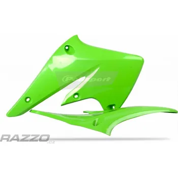 UFO kryty chladičů Kawasaki KX250F 04-05 zelené
