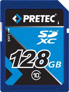 Paměťová karta Pretec microSDXC 128 GB Class 10 + SD adaptér (PC10MXC128G)