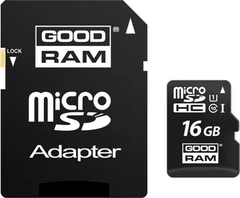 Paměťová karta Goodram microSDHC 16 GB Class 10 UHS-I U1 + SD adaptér
