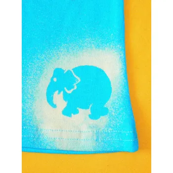 Dívčí legíny Pletex, ČR Leginy do zvonu Barva: tyrkysově modrá, Velikost: 104, Varianta: Motiv slon