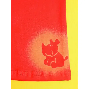 Dívčí legíny Pletex, ČR Leginy do zvonu Barva: červená, Velikost: 98, Varianta: Motiv nosorožec