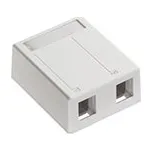 4S089-2WP Neosazená zásuvka QuickPort Extended pro 2 STP/UTP RJ45 moduly Leviton, bílá