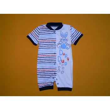 Arex, ČR Letní overal na spaní proužek+potisk - vel. 62 Barva: Modrá, Velikost: 62