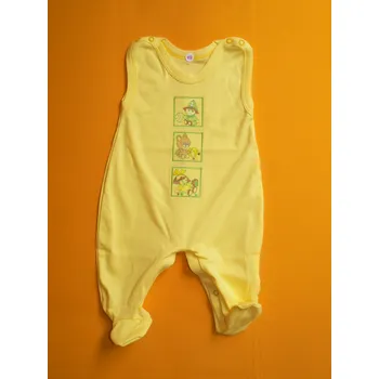 Dupačky Amálka, ČR Bavlněné jednobarevné dupačky výšivka - vel. 62 Barva: žlutá, Velikost: 62, Varianta: Motiv hračky