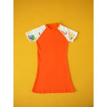 Dámská noční košile Pletex, ČR Noční košilka, krátký rukáv Barva: oranžová, Velikost: 92