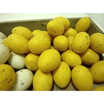 Velikonoční dekorace Vajíčko 3 cm - kropenaté žluté