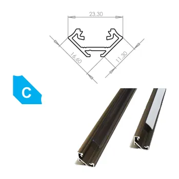 LED lišta LEDLabs Hliníkový profil LUMINES C 1m pro LED pásky, eloxovaný inox