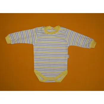 Amálka, ČR Body dlouhý rukáv pruhované Barva: žlutá, Velikost: 62