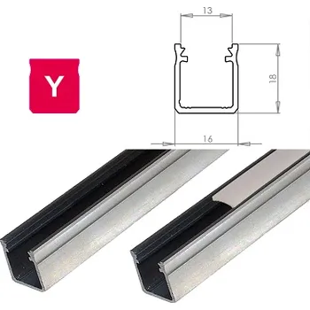 LED lišta LEDLabs Hliníkový profil LUMINES Y 1m pro LED pásky, hliník