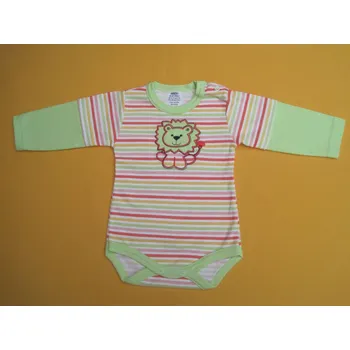 Arex, ČR Body dl. rukáv Lvíček - vel. 68 Barva: zelená + růžová, Velikost: 68