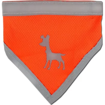 Obleček pro psa Alcott reflexní šátek M oranžový