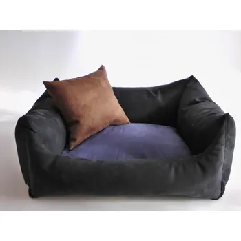 Pelíšek pro psa DELUXE Pelíšek pro psa - grafit / granát - tmavý / hnědá - káva s mlékem