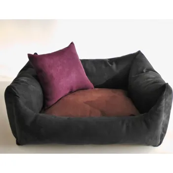 Pelíšek pro psa DELUXE Pelíšek pro psa - grafit / tmavě hnědá / švestka