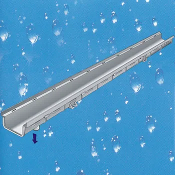 Odvodňovací žlab First plast, Edil Plast žlab mělký 100 mm x 1 m - CSB100