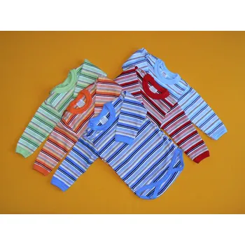 Arex, ČR Body dl. rukáv proužek - vel. 68 Barva: oranžová, Velikost: 68