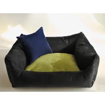 Pelíšek pro psa DELUXE Pelíšek pro psa - grafit / zelená / granát - tmavý