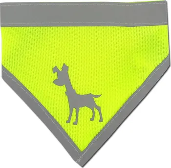 Obleček pro psa Alcott reflexní šátek M žlutý