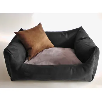 Pelíšek pro psa DELUXE Pelíšek pro psa - grafit / tmavý vřes / hnědá - káva s mlékem