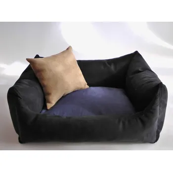 Pelíšek pro psa DELUXE Pelíšek pro psa - grafit / granát - tmavý / cappuccino