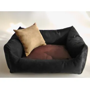 Pelíšek pro psa DELUXE Pelíšek pro psa - grafit / tmavě hnědá / cappuccino