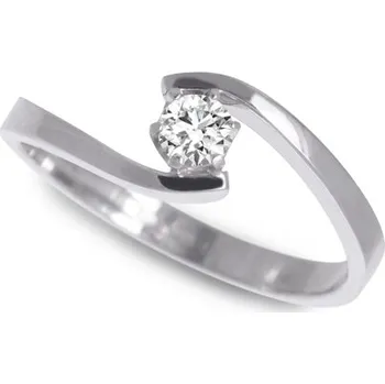 Prsten Zlatý zásnubní prsten s briliantem BP0061F + DÁREK ZDARMA