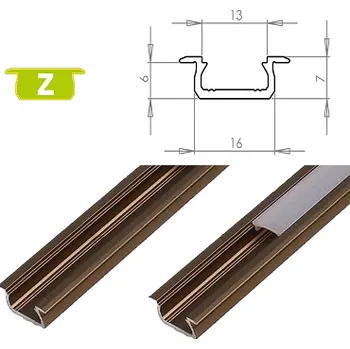 LED lišta LEDLabs Hliníkový profil LUMINES Z zápustný 1m pro LED pásky, inox
