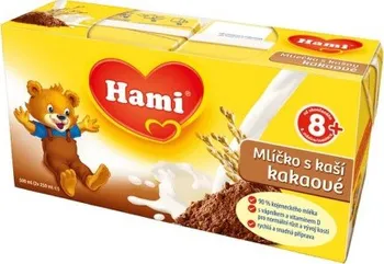 Dětská kaše Nutricia Hami mlíčko s kaší kakao 2 x 250 ml