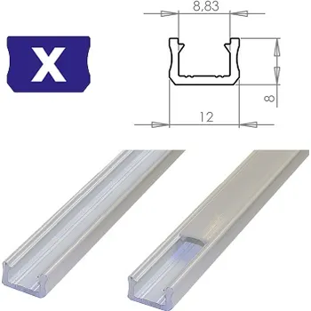 LED lišta LEDLabs Hliníkový profil LUMINES X 2m pro LED pásky, bílý