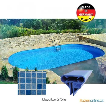 Bazén Zapuštěný bazén TOSCANA ovál 6 x 3,2 x 1,5 m mozaiková fólie