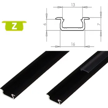 LED lišta LEDLabs Hliníkový profil LUMINES Z zápustný 2m pro LED pásky, černý