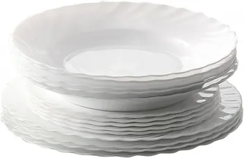 Talíř Toro Titan sada jídelních talířů 18 ks bílá