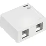 41089-2WP Neosazená zásuvka QuickPort pro dva UTP RJ45 moduly Leviton, bílá