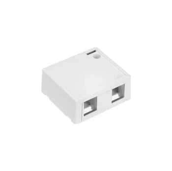 Elektrická zásuvka 41089-2WP Neosazená zásuvka QuickPort pro dva UTP RJ45 moduly Leviton, bílá