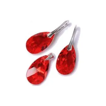 Souprava šperků Lafira stříbrná sada šperků Pear Light Siam 431 (souprava)