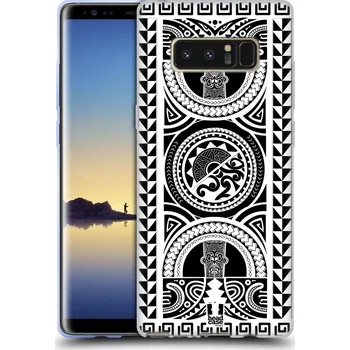 Pouzdro na mobilní telefon HEAD CASE silikonový obal na mobil Samsung Galaxy Note 8 vzor Maorské tetování motivy černá a bílá KRUH (Pouzdro gelové HEAD CASE na mobil Samsung Galaxy Note 8 vzor Maorské tetování motivy černá a bílá KRUH)