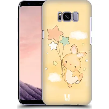 Pouzdro na mobilní telefon HEAD CASE plastový obal na mobil Samsung Galaxy S8+ (PLUS) vzor králíček a hvězdy žlutá (Pouzdro plastové HEAD CASE na mobil Samsung Galaxy S8+ (PLUS) vzor králíček a hvězdy žlutý)