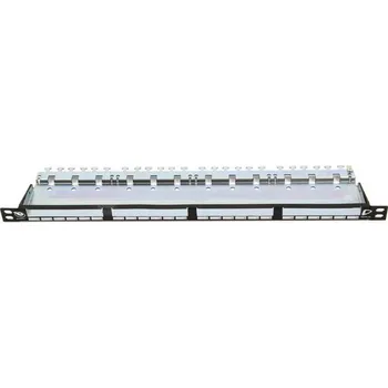 Patch panel AC6PNLC240K2H Patch panel neosazený 0,5RU, pro 4 kazety AC6CPF060K s 6 porty Cat6A STP, černý
