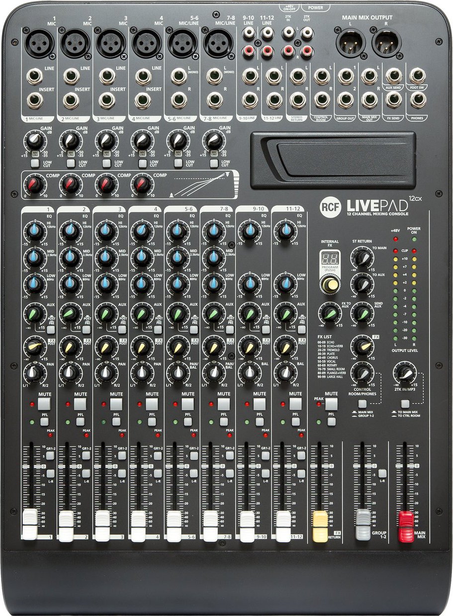 RCF L-PAD 12CX 12-Channel Mixing Console with Effects LPAD-12CX