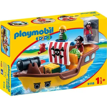 Stavebnice Playmobil Playmobil 1.2.3 9118 Pirátská loď