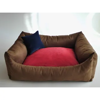 Pelíšek pro psa DELUXE Pelíšek pro psa - tmavě hnědá / bordo / granát - tmavý