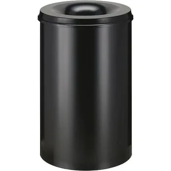 Odpadkový koš Samozhášecí odpadkový koš 50 l - černo-černý