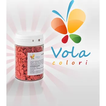 Jedlá dekorace na dort Cukrová srdíčka 6mm červená 50 g/dóza