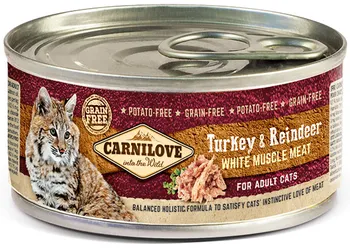 Krmivo pro kočku Carnilove White Muscle Meat Cats konzerva Turkey/Reindeer 100 g